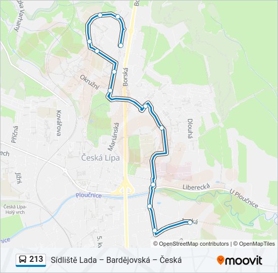 213 Bus Line Map