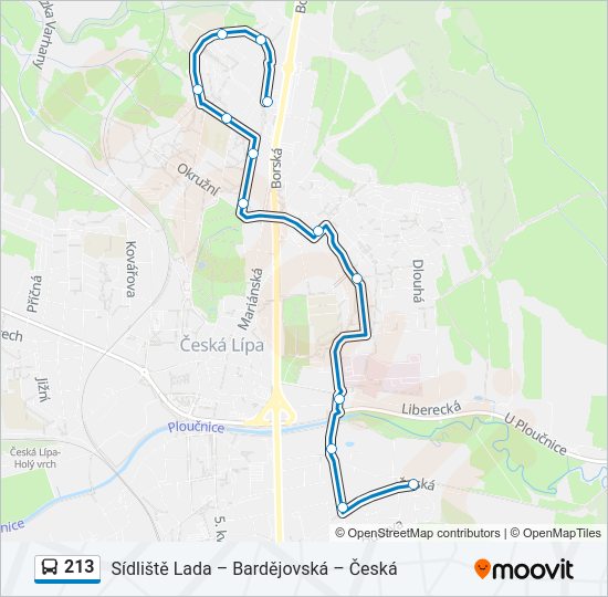 213 Bus Line Map