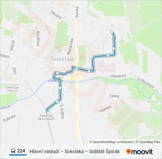 224 Bus Line Map