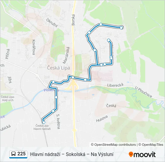 225 Bus Line Map