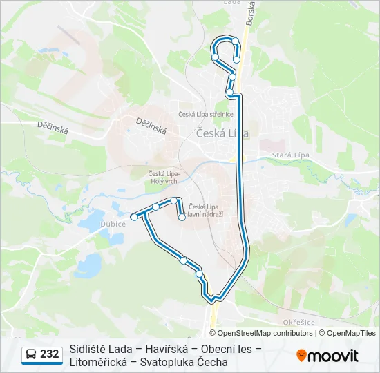 232 Bus Line Map