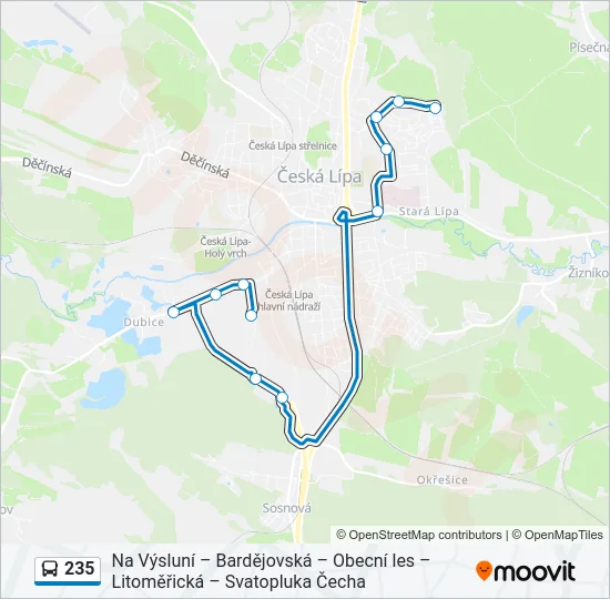 235 Bus Line Map