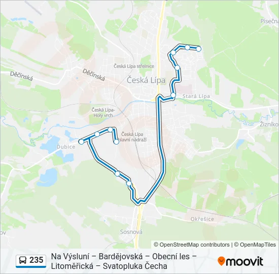 235 Bus Line Map