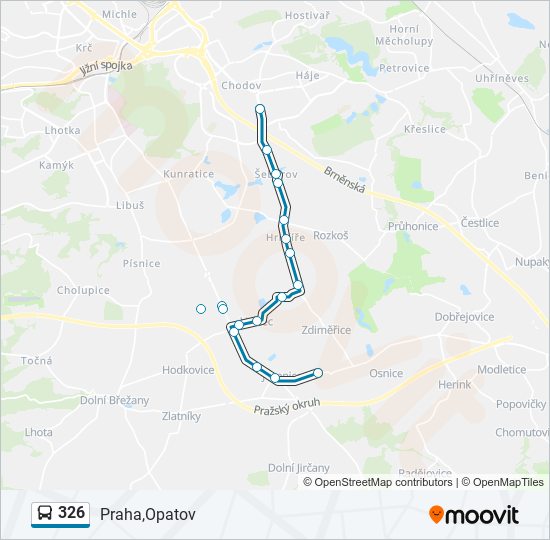 326 bus Line Map
