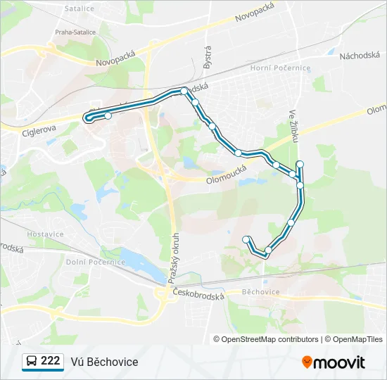 222 Bus Line Map