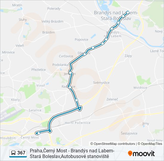 367 bus Line Map