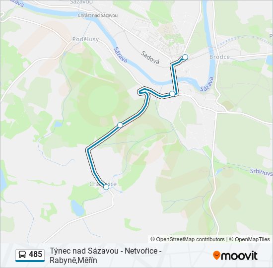 485 bus Line Map