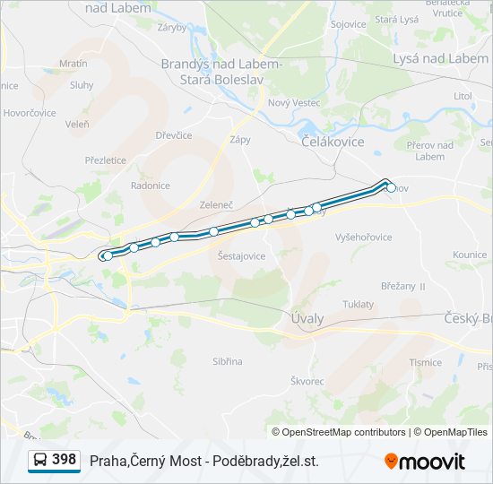 398 bus Line Map