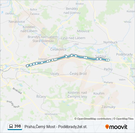 398 bus Line Map