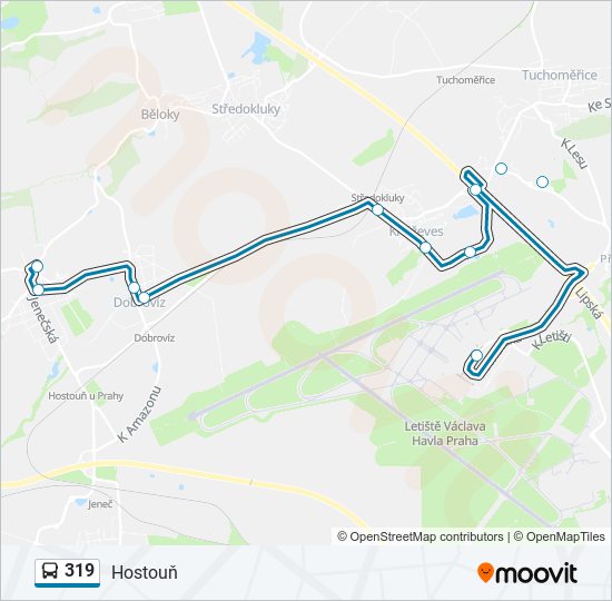 319 bus Line Map