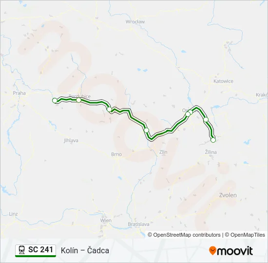 SC 241 Train Line Map