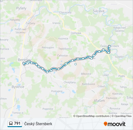 791 bus Line Map