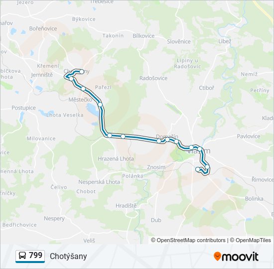 799 bus Line Map