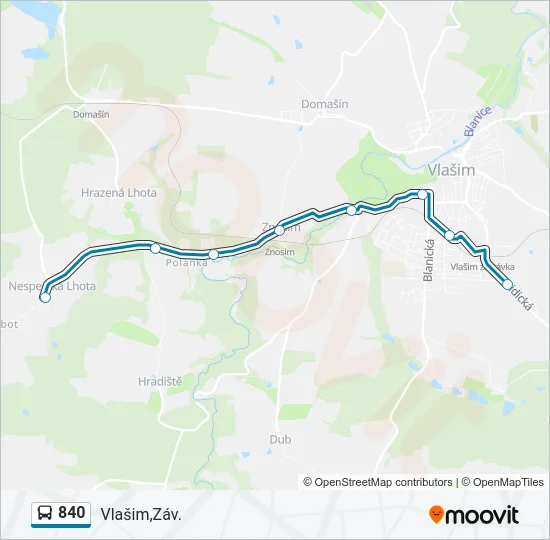 840  Line Map