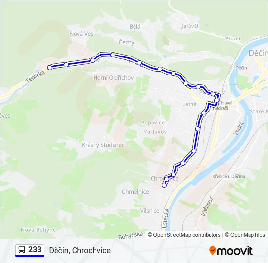 233 Bus Line Map