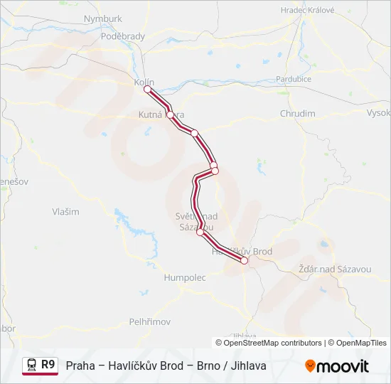 R9 Train Line Map