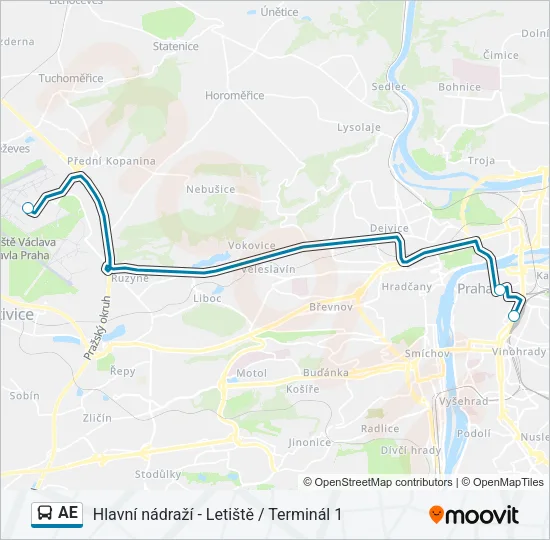 AE Bus Line Map
