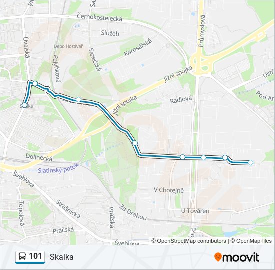 101 bus Line Map