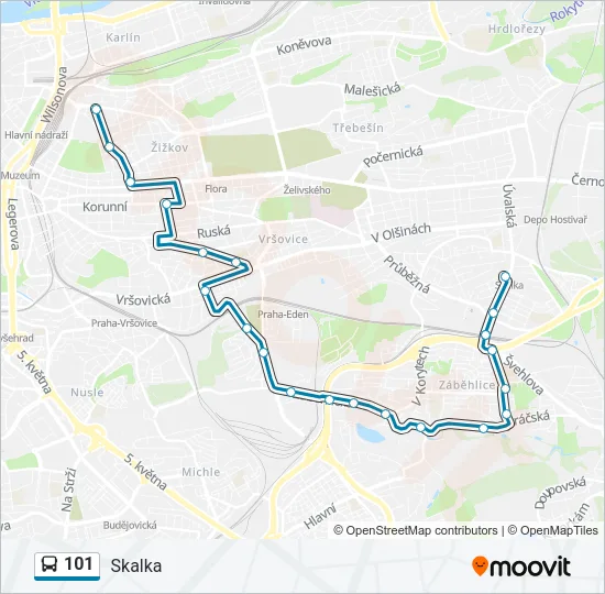 101 Bus Line Map