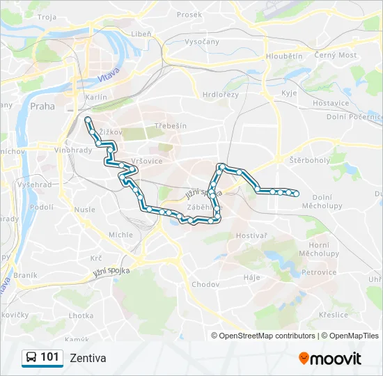 101 Bus Line Map