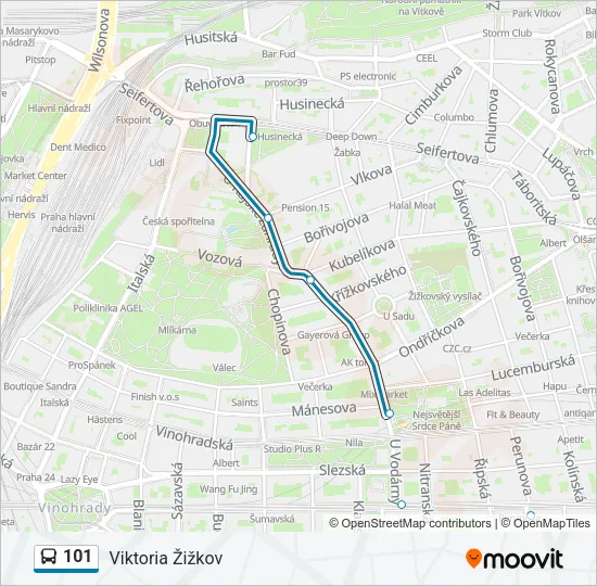 101 Bus Line Map