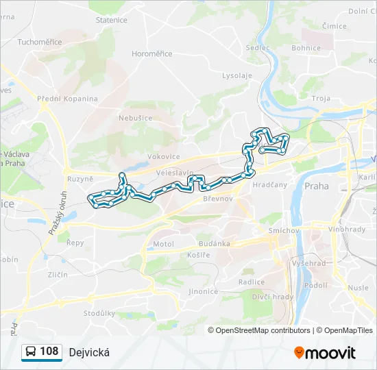 108 Bus Line Map