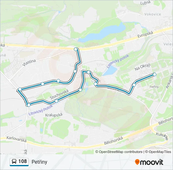 108 Bus Line Map