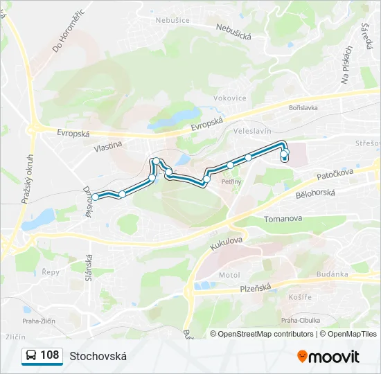 108 Bus Line Map
