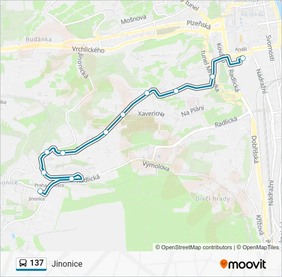 Автобус 137: карта маршрута