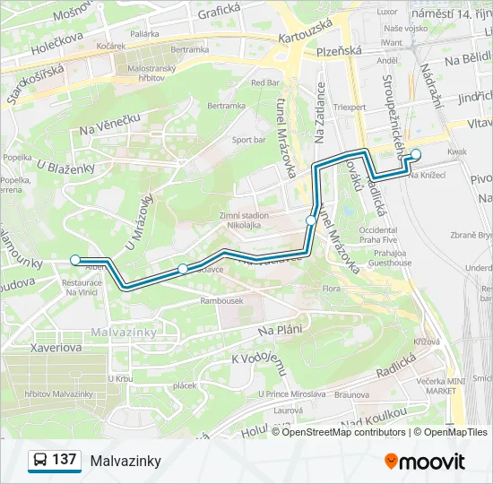 137 Bus Line Map