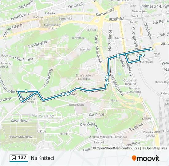 137 Bus Line Map