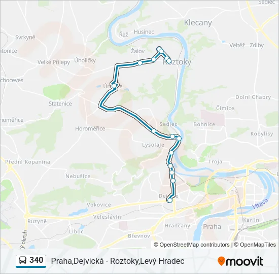 340 Bus Line Map