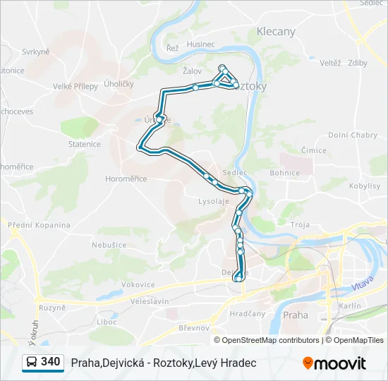 340 Bus Line Map