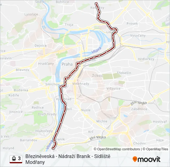 3 Light Rail Line Map