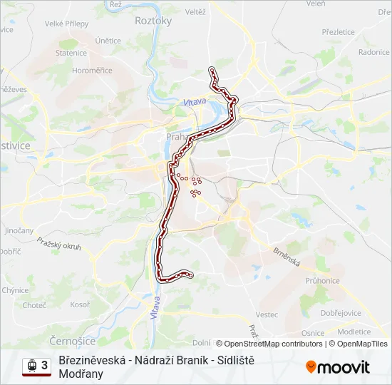 3 Light Rail Line Map