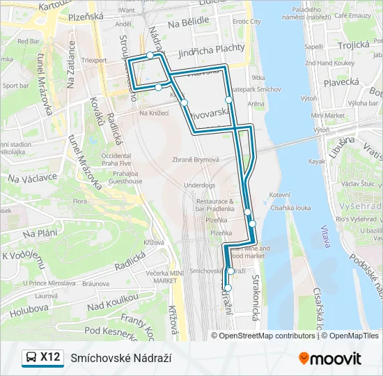X12 Bus Line Map