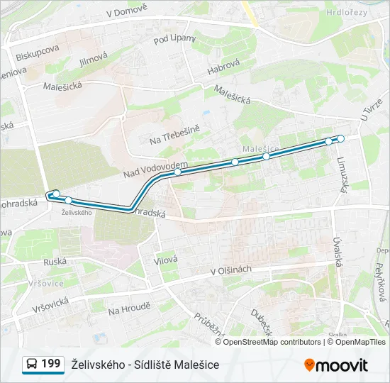 199 Bus Line Map