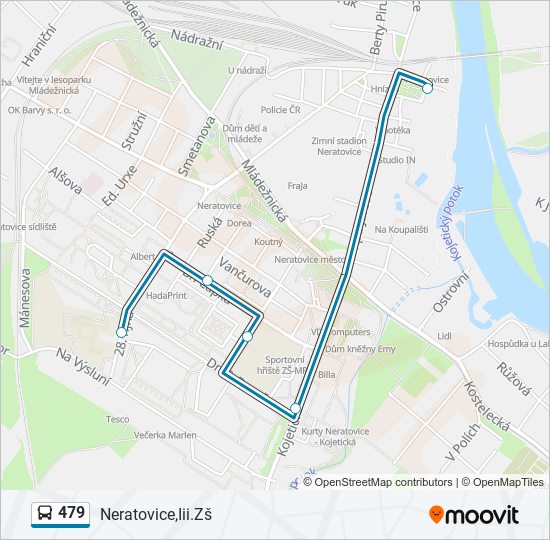 Автобус 479: карта маршрута