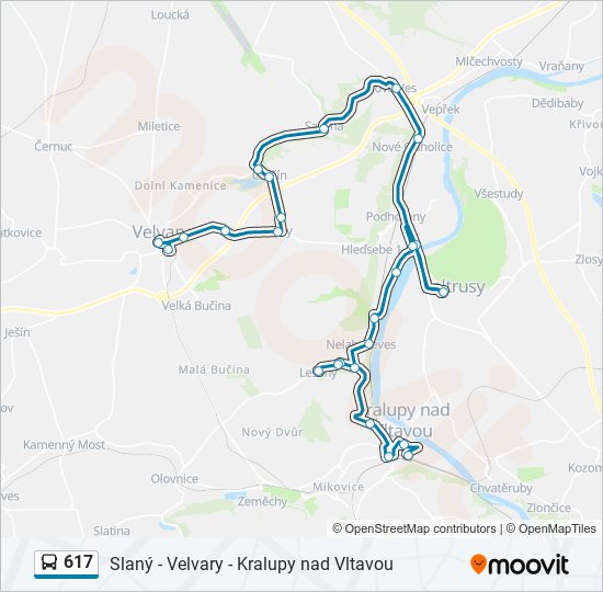 617 bus Line Map