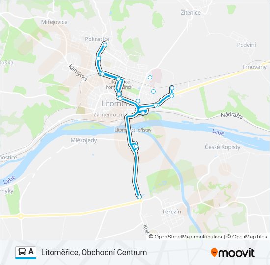 Автобус A: карта маршрута