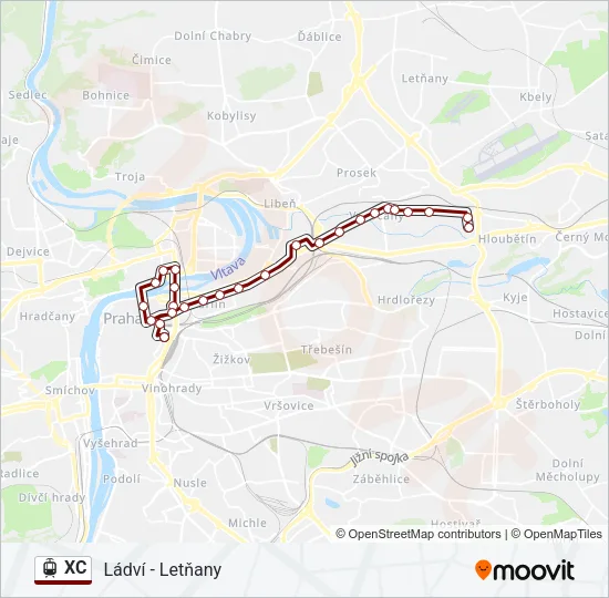 XC Light Rail Line Map