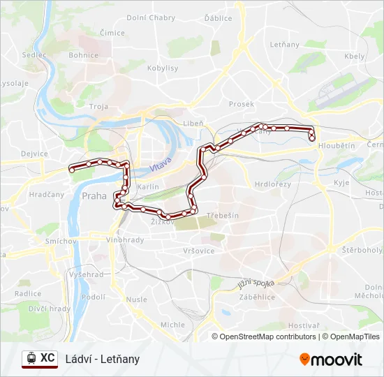 XC Light Rail Line Map