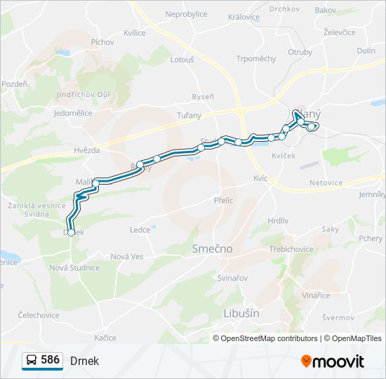 586 bus Line Map