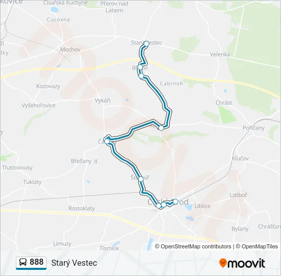 888 Bus Line Map