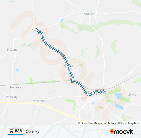888 Bus Line Map