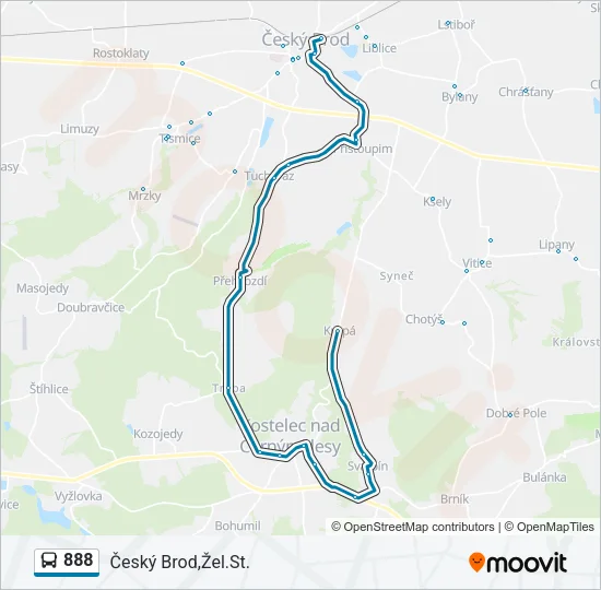 888 Bus Line Map