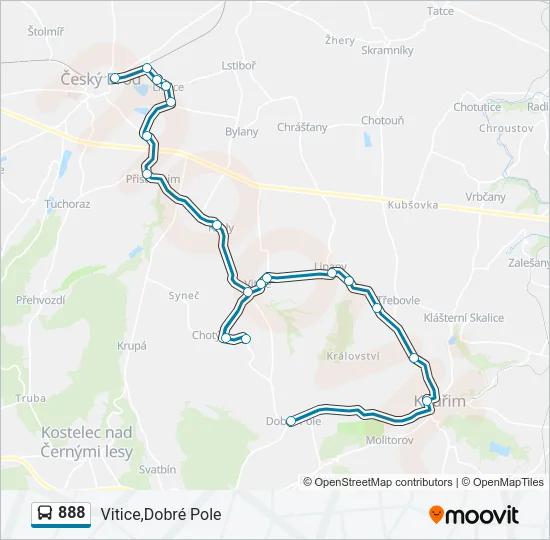 888 Bus Line Map
