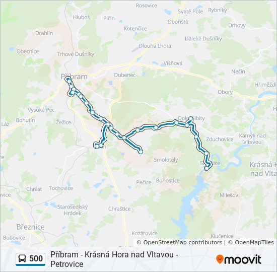 500 bus Line Map