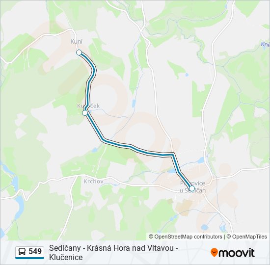 549 bus Line Map