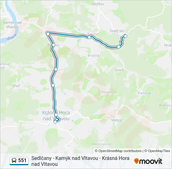 551  Line Map